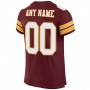 Burgundy White-Gold Mesh Authentic Football Jersey