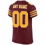 Burgundy Gold-White Mesh Authentic Football Jersey