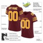Burgundy Gold-White Mesh Authentic Football Jersey