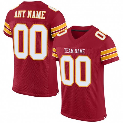 Cardinal White-Gold Mesh Authentic Football Jersey