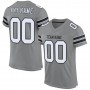 Gray White-Black Mesh Authentic Football Jersey