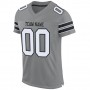 Gray White-Black Mesh Authentic Football Jersey