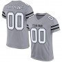 Light Gray White-Black Mesh Authentic Football Jersey