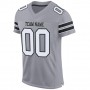 Light Gray White-Black Mesh Authentic Football Jersey