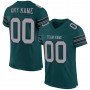 Midnight Green Light Gray-Black Mesh Authentic Football Jersey