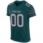 Midnight Green Light Gray-Black Mesh Authentic Football Jersey