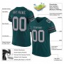 Midnight Green Light Gray-Black Mesh Authentic Football Jersey