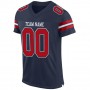 Navy Red-White Mesh Authentic Football Jersey