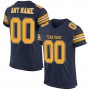 Navy Gold-White Mesh Authentic Football Jersey