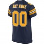 Navy Gold-White Mesh Authentic Football Jersey