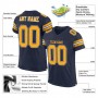 Navy Gold-White Mesh Authentic Football Jersey