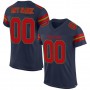 Navy Red-Old Gold Mesh Authentic Football Jersey