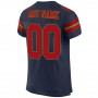 Navy Red-Old Gold Mesh Authentic Football Jersey
