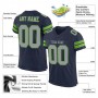 Navy Light Gray-Neon Green Mesh Authentic Football Jersey