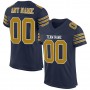 Navy Old Gold-White Mesh Authentic Football Jersey