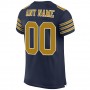 Navy Old Gold-White Mesh Authentic Football Jersey
