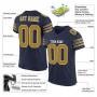 Navy Old Gold-White Mesh Authentic Football Jersey