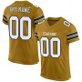Old Gold White-Black Mesh Authentic Football Jersey