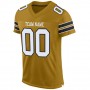 Old Gold White-Black Mesh Authentic Football Jersey