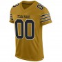 Old Gold Black-White Mesh Authentic Football Jersey