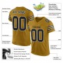 Old Gold Black-White Mesh Authentic Football Jersey