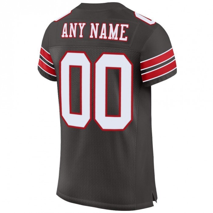 Pewter White-Red Mesh Authentic Football Jersey