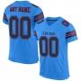 Powder Blue Navy-Red Mesh Authentic Football Jersey
