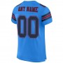 Powder Blue Navy-Red Mesh Authentic Football Jersey