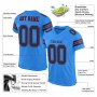 Powder Blue Navy-Red Mesh Authentic Football Jersey
