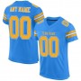 Powder Blue Gold-White Mesh Authentic Football Jersey