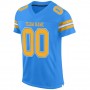 Powder Blue Gold-White Mesh Authentic Football Jersey