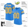 Powder Blue Gold-White Mesh Authentic Football Jersey