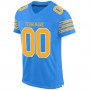 Powder Blue Gold-White Mesh Authentic Football Jersey