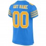 Powder Blue Gold-White Mesh Authentic Football Jersey
