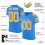 Powder Blue Gold-White Mesh Authentic Football Jersey