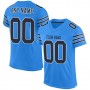 Powder Blue Navy-White Mesh Authentic Football Jersey