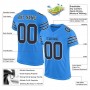 Powder Blue Navy-White Mesh Authentic Football Jersey