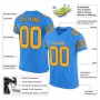 Powder Blue Gold-Navy Mesh Authentic Football Jersey