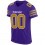 Purple Old Gold-White Mesh Authentic Football Jersey
