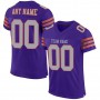 Purple Gray-Orange Mesh Authentic Football Jersey