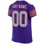 Purple Gray-Orange Mesh Authentic Football Jersey
