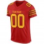 Scarlet Gold-Black Mesh Authentic Football Jersey