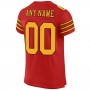 Scarlet Gold-Black Mesh Authentic Football Jersey