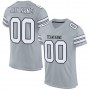 Silver White-Black Mesh Authentic Football Jersey