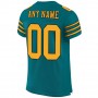 Teal Gold-Black Mesh Authentic Football Jersey