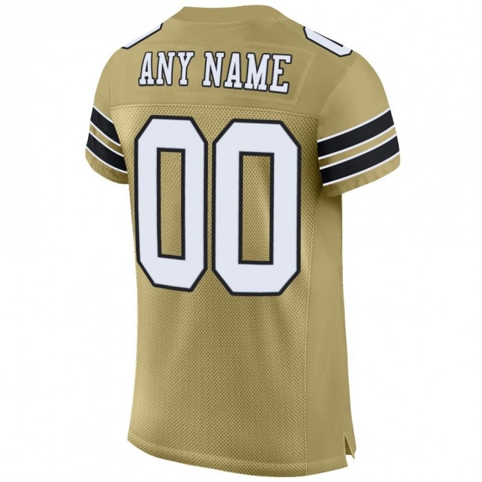 Vegas Gold White-Black Mesh Authentic Football Jersey