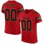 Red Black-Old Gold Mesh Authentic Football Jersey