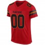 Red Black-Old Gold Mesh Authentic Football Jersey