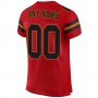 Red Black-Old Gold Mesh Authentic Football Jersey