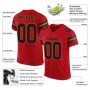 Red Black-Old Gold Mesh Authentic Football Jersey